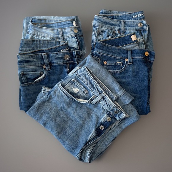 American Eagle Outfitters Denim - Women's Jean LOT OF 5 American Eagle, RSQ, 7 For All Man Kind, & Denim Size 4/27